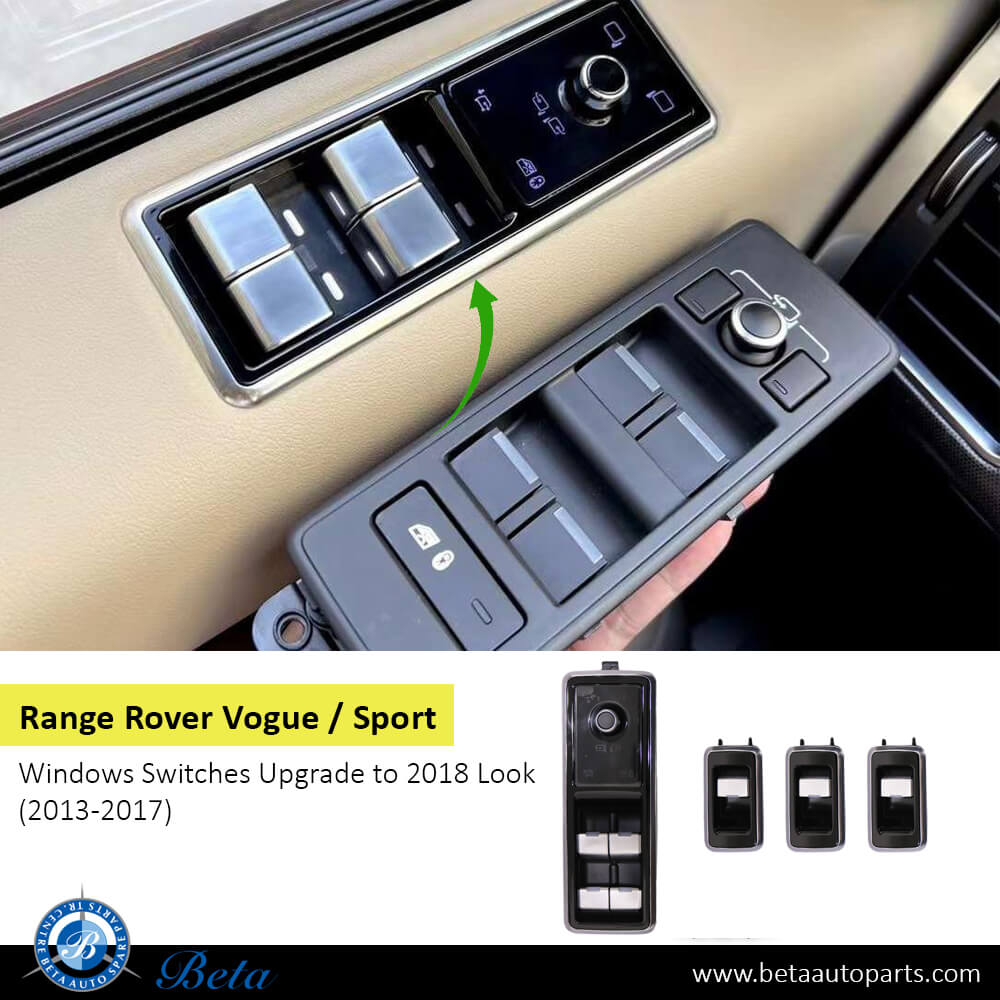 Range Rover Vogue / Sport (2013-2017), Window Switches Upgrade to 2018 Look, China, LR034932 / LR034811 Range Rover Vogue / Sport (2013-2017), Window Switches Upgrade to 2018 Look, China, LR034932 / LR034811